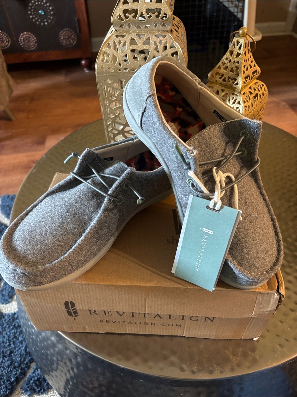REVITALIGN Women’s Grey Wool-look Loafers- Carefree Cozy style